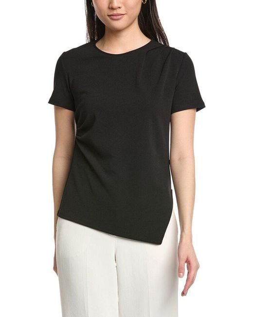 Anne Klein Black Asymmetrical Top