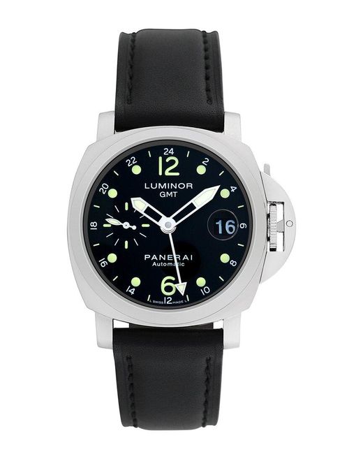 Panerai Black Luminor Gmt Watch, Circa 2000S (Authentic Pre-Owned) for men