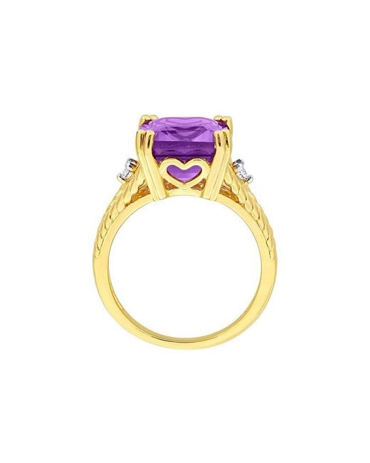 Rina Limor Purple 12 Ct. Tw. Amethyst, Topaz Cocktail Ring