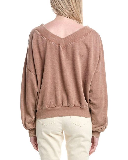 LaBiz Brown V Neck Pullover