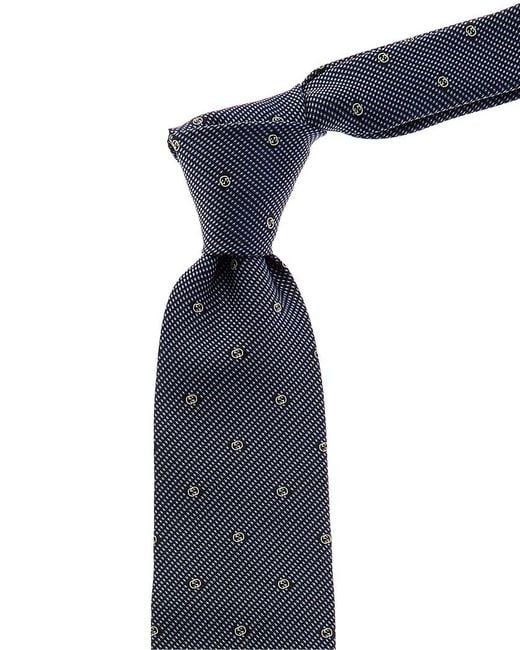 Gucci Blue Navy Interlocking G Silk Tie for men