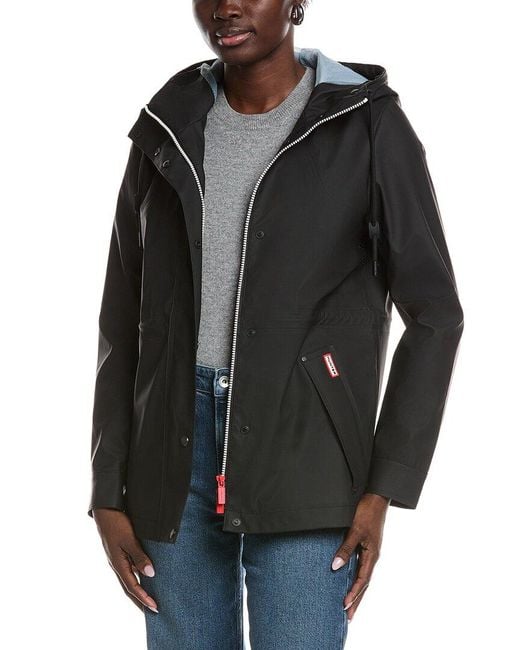 Hunter Black Rubberized Rain Jacket
