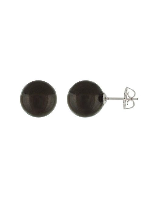Splendid Black 12-13Mm Pearl Earrings