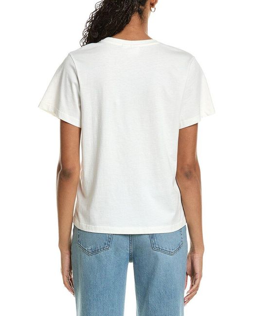 Ichi White Ihnovola Short Sleeve T-Shirt
