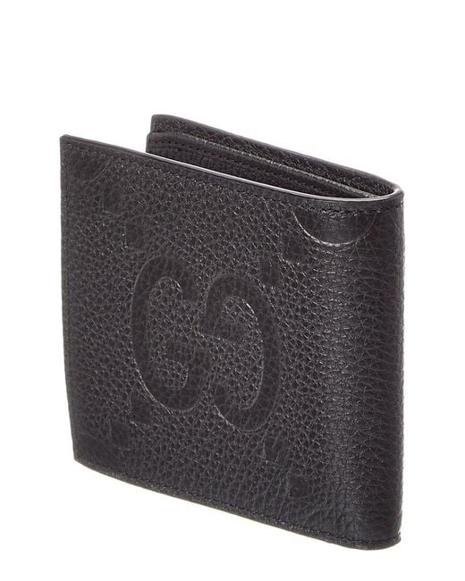 Gucci Black Jumbo Gg Leather Bifold Wallet for men