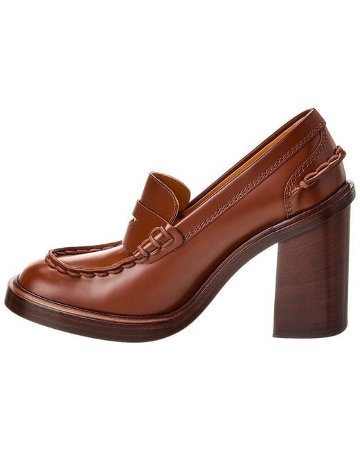 Tod's Brown Moccas Leather Pump