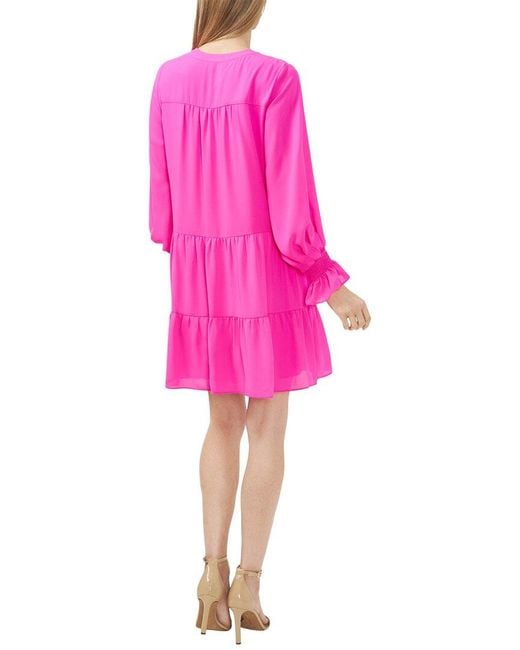 Cece Smocked Cuff Dress in Pink | Lyst