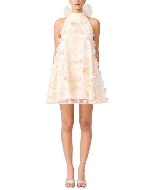 Elliatt Natural Livia Trapeze Mini Dress