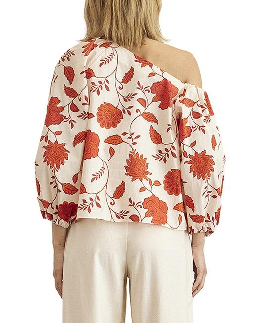Tanya Taylor Red Tabitha Top