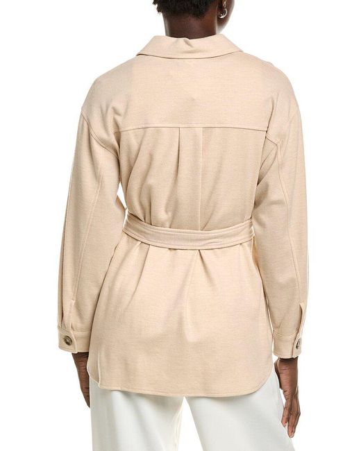 Peserico Natural Wool-Blend Coat