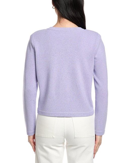 St. John Purple Framed Boxy Jacket