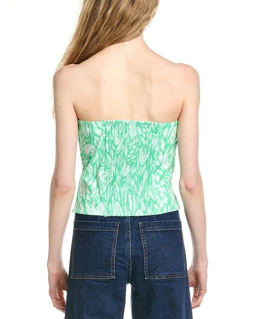 Lilly Pulitzer Green Kylo Strapless Stretch Top