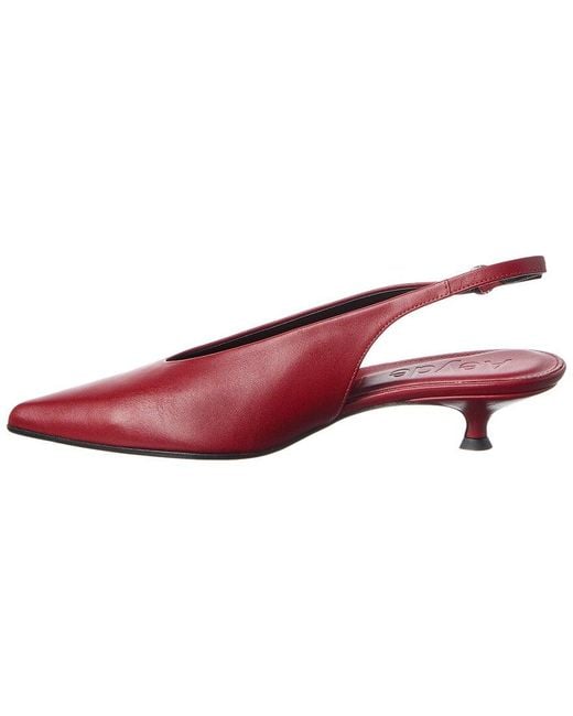 Aeyde Pink Camila Slingback Leather Pump