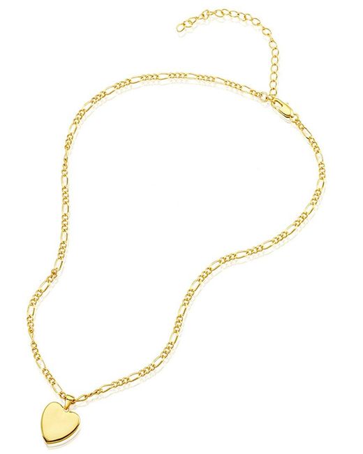 Adornia Metallic 14k Plated Heart Necklace