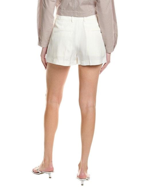 Helmut Lang White Flared Short