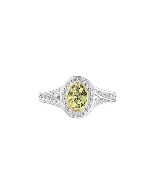 Lab Grown Diamonds White 14K 1.00 Ct. Tw. Lab-Grown Diamond Halo Engagement Ring