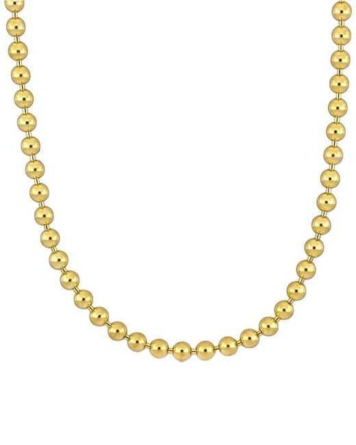 Italian Gold Metallic 14K Bead Necklace