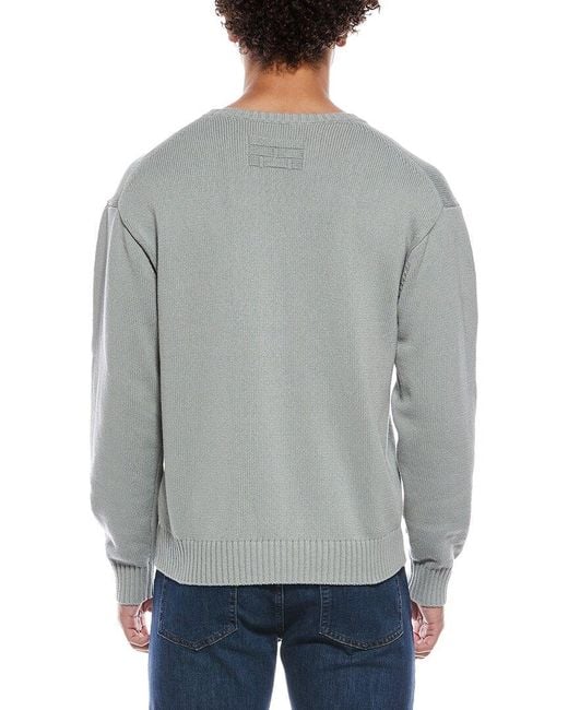 FRAME Gray Frame Cotton Silk-Blend Sweater for men