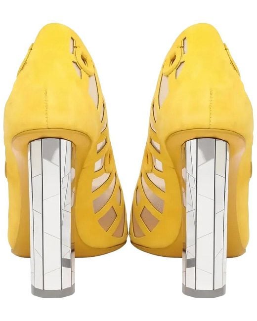 Ferragamo Metallic Detailed Leather Pump