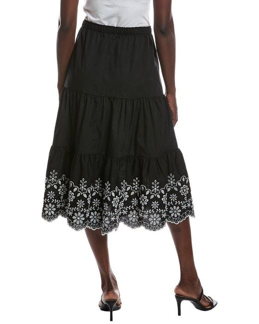 Nanette Lepore Black Midi Skirt