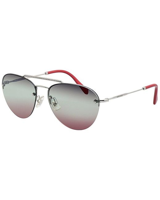 Miu Miu Metallic Mu54Us 59 59Mm Sunglasses