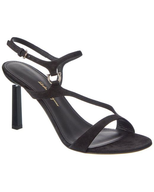 Ferragamo Metallic Jille Suede Sandal