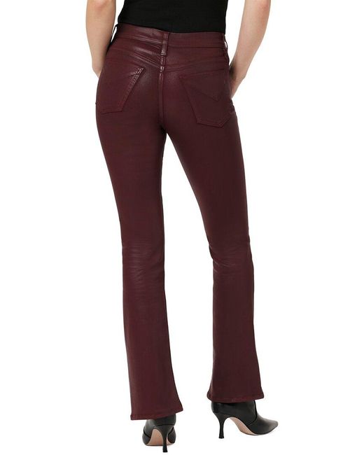 Hudson Red Barbara Coated Bordeaux Bootcut Jean