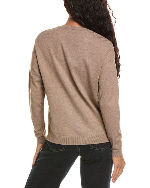 Renuar Natural Rhinestone Sweater