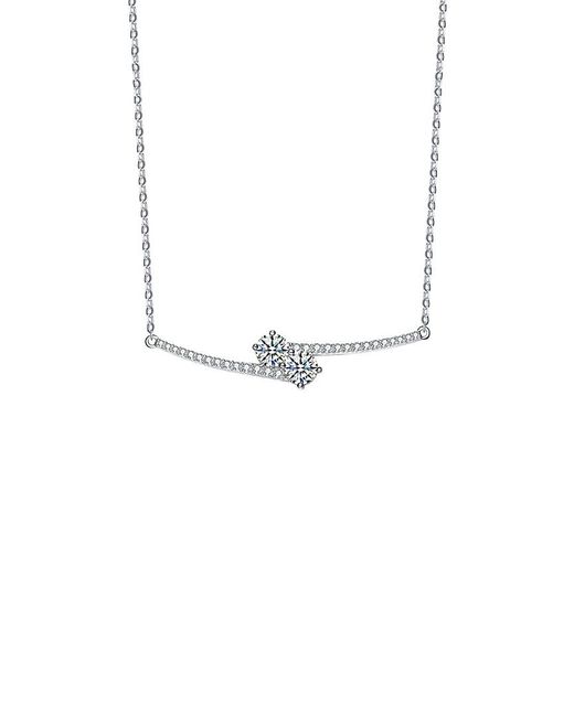 Genevive Jewelry White 14k Rose Gold Vermeil Necklace