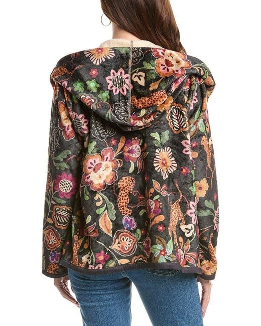 Johnny Was Black Joan Sherpa Reversible Jacket