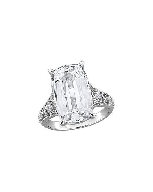 Rina Limor White 8.20 Ct. Tw. Lab-Grown Created Sapphire Cocktail Ring