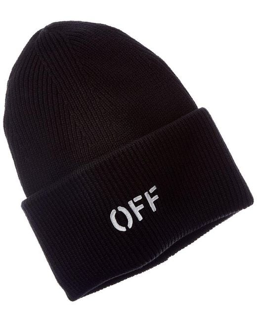 Off-White c/o Virgil Abloh Blue Dnu Pack Off Stamp Loose Knit Cashmere-Blend Beanie