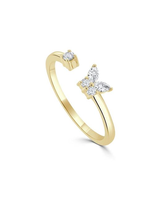 Sabrina Designs White 14k 0.19 Ct. Tw. Diamond Butterfly Ring