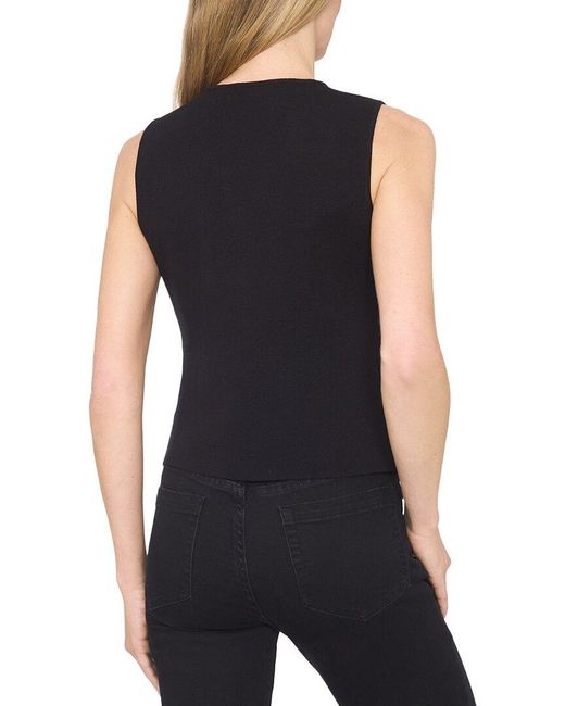 Cece Black Jewel Button Vest