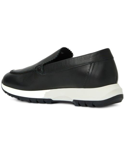 Aquatalia Black Karena Waterproof Leather Sneaker