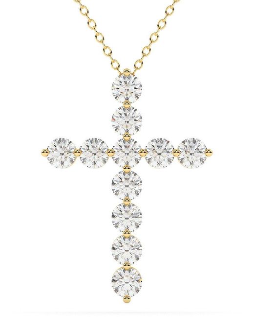 Lab Grown Diamonds Metallic 14K 4.00 Ct. Tw. Lab-Grown Diamond Necklace