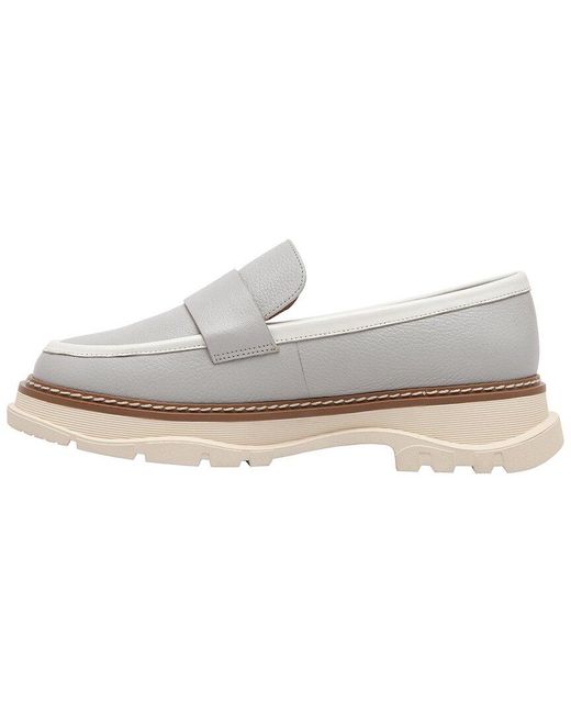 Linea Paolo White Minka Leather Loafer