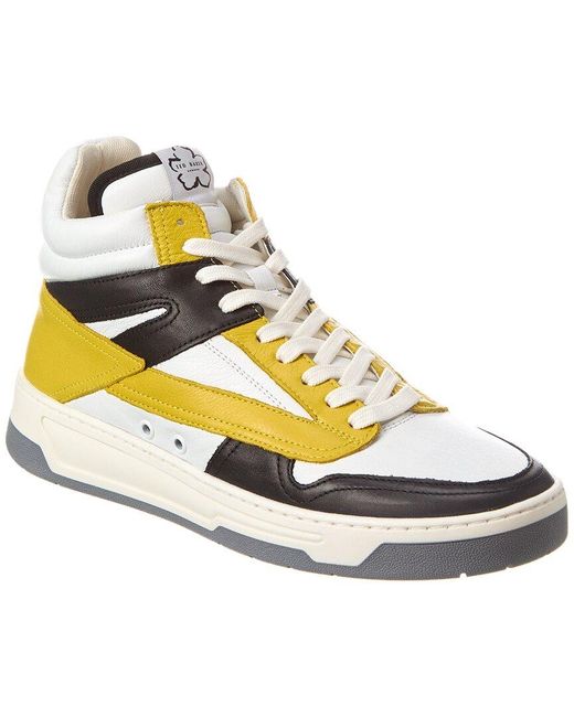 Ted Baker Metallic Leyroy Leather High-Top Sneaker for men