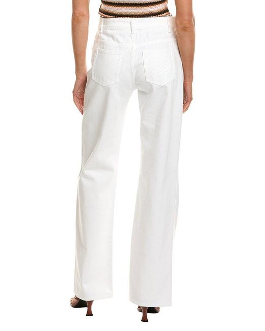 Missoni White Solid Straight Jean