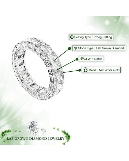 Amairah White 14K 6.00 Ct. Tw. Lab-Grown Diamond Eternity Ring
