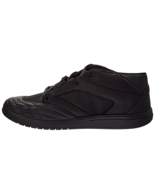 Givenchy Black Mid-Top Canvas & Leather Sneaker for men