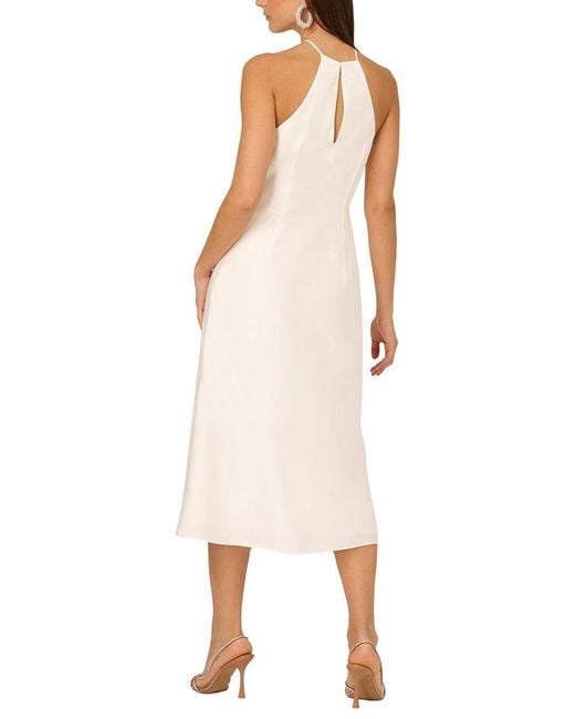 Adrianna Papell White Soft Skirt Dress