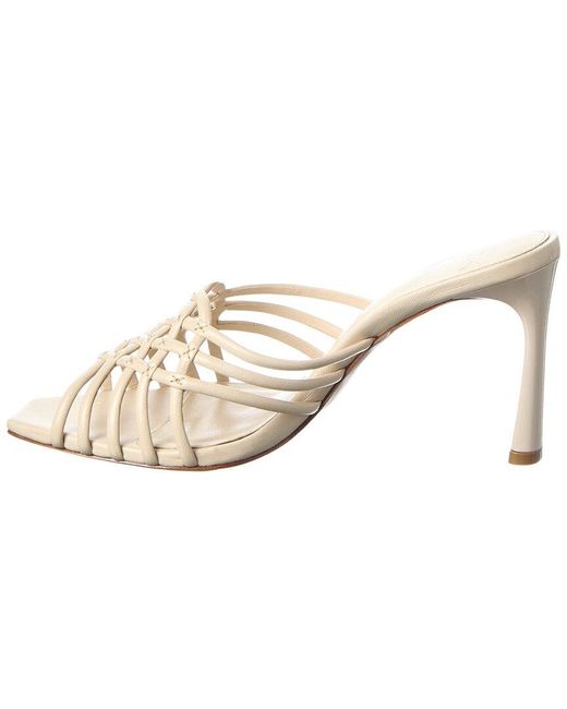 Alexandre Birman White Linda Tresse 85 Leather Sandal