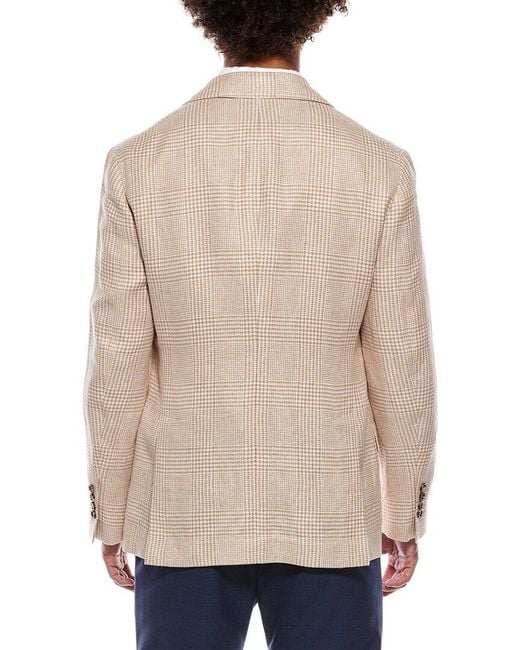Brunello Cucinelli Natural Linen & Wool-Blend Blazer for men