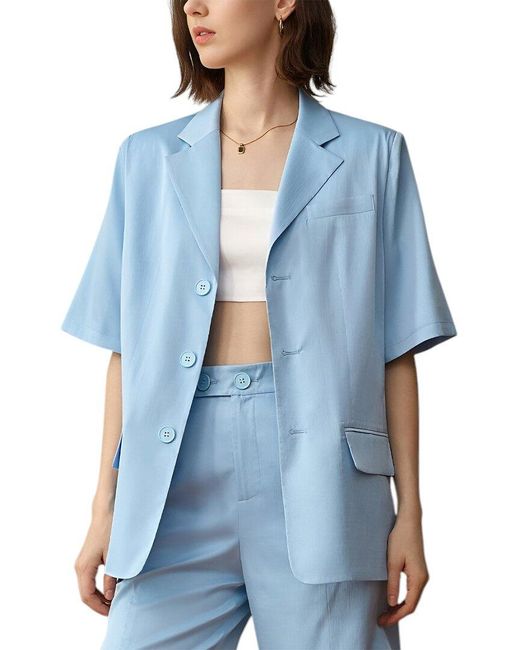 VERA DOLINI Blue Esea Jacket