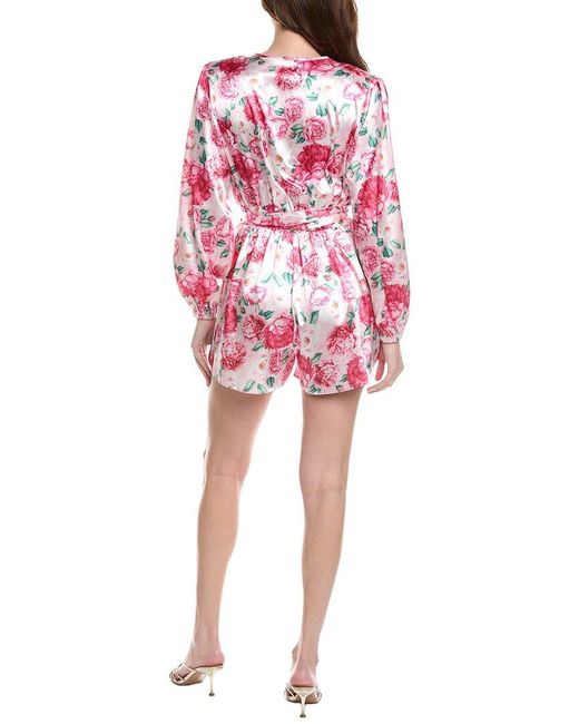 IPPONELLI Red Belted Floral Romper
