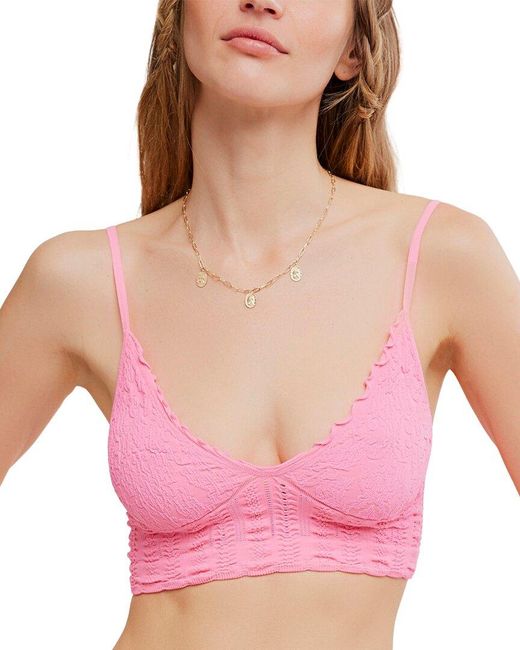 Free People Pink Heirloom Bralette
