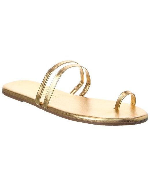 TKEES Metallic Leah Leather Sandal