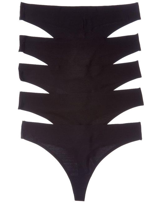 Honeydew Intimates Black Set Of 5 Skinz Thong