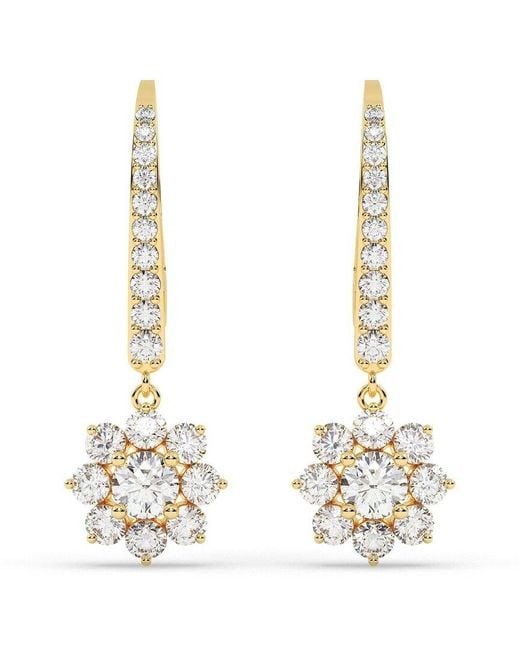 Lab Grown Diamonds Metallic 14K 3.50 Ct. Tw. Lab-Grown Diamond Earrings